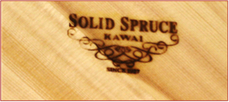 Solid Spruce soundboard