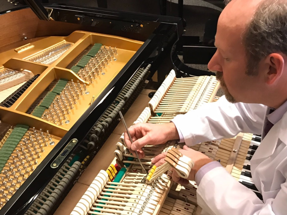regulating a Bechstein grand piano